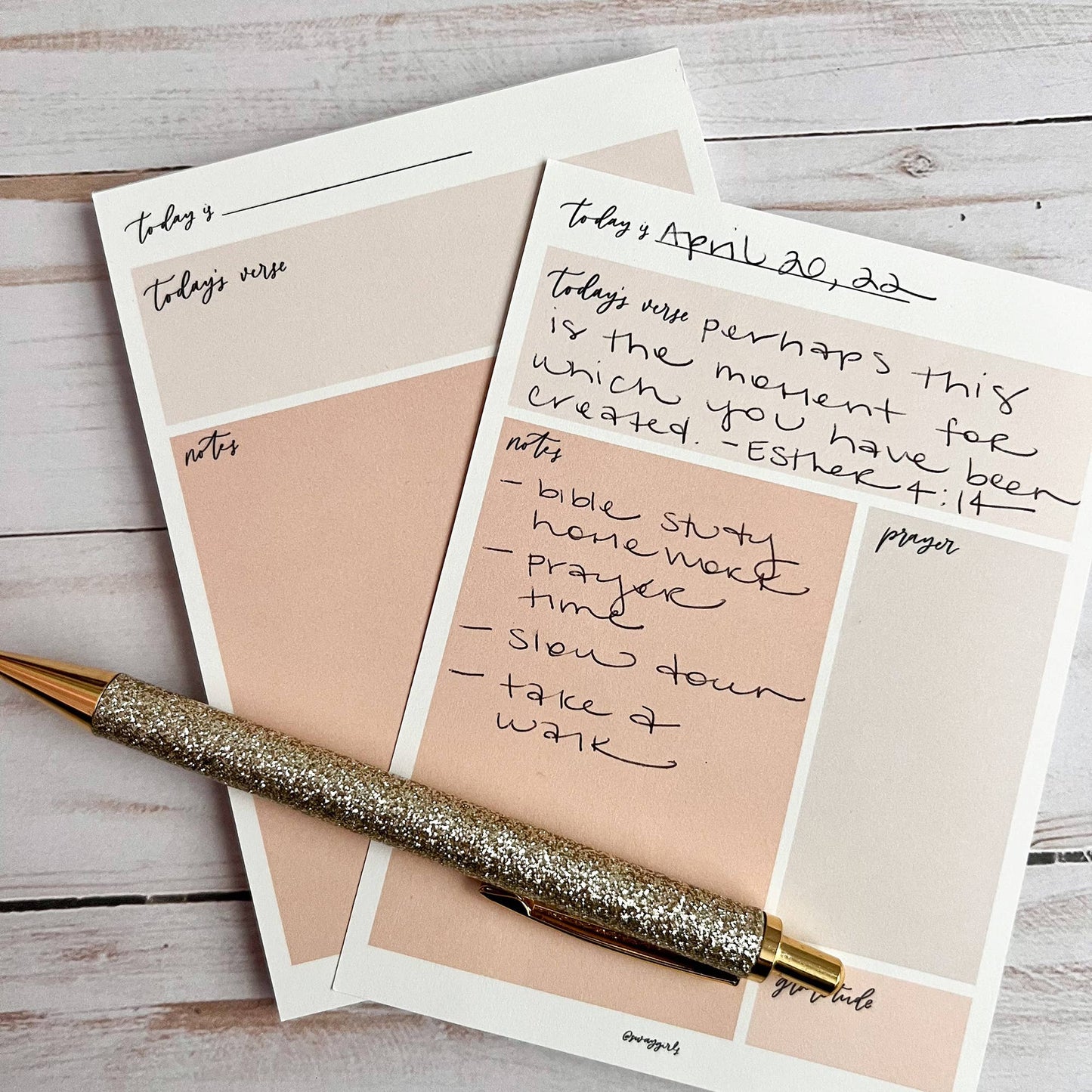 Bible study notepad | Bible journaling worksheet