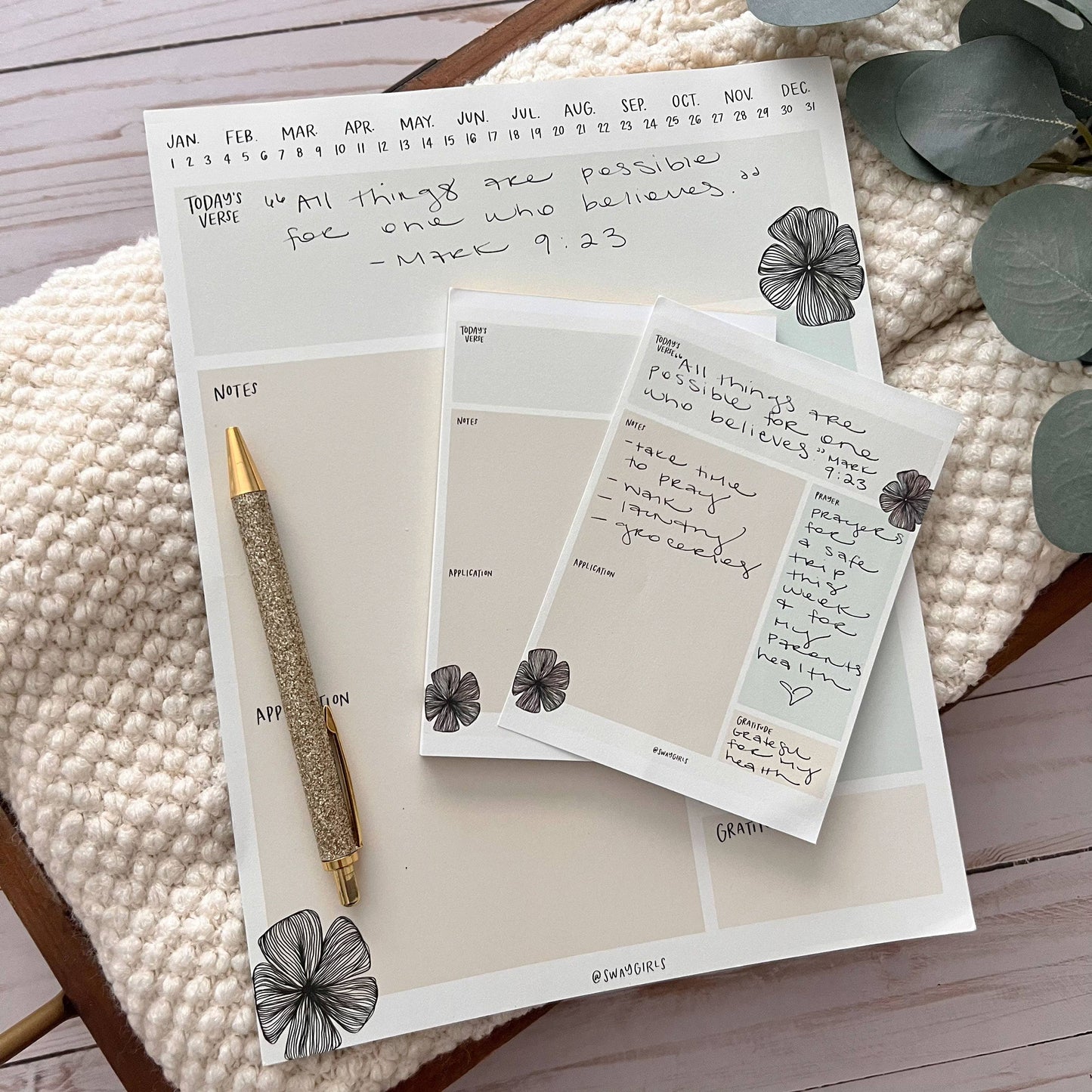 Bible study notepad | Bible journaling worksheet