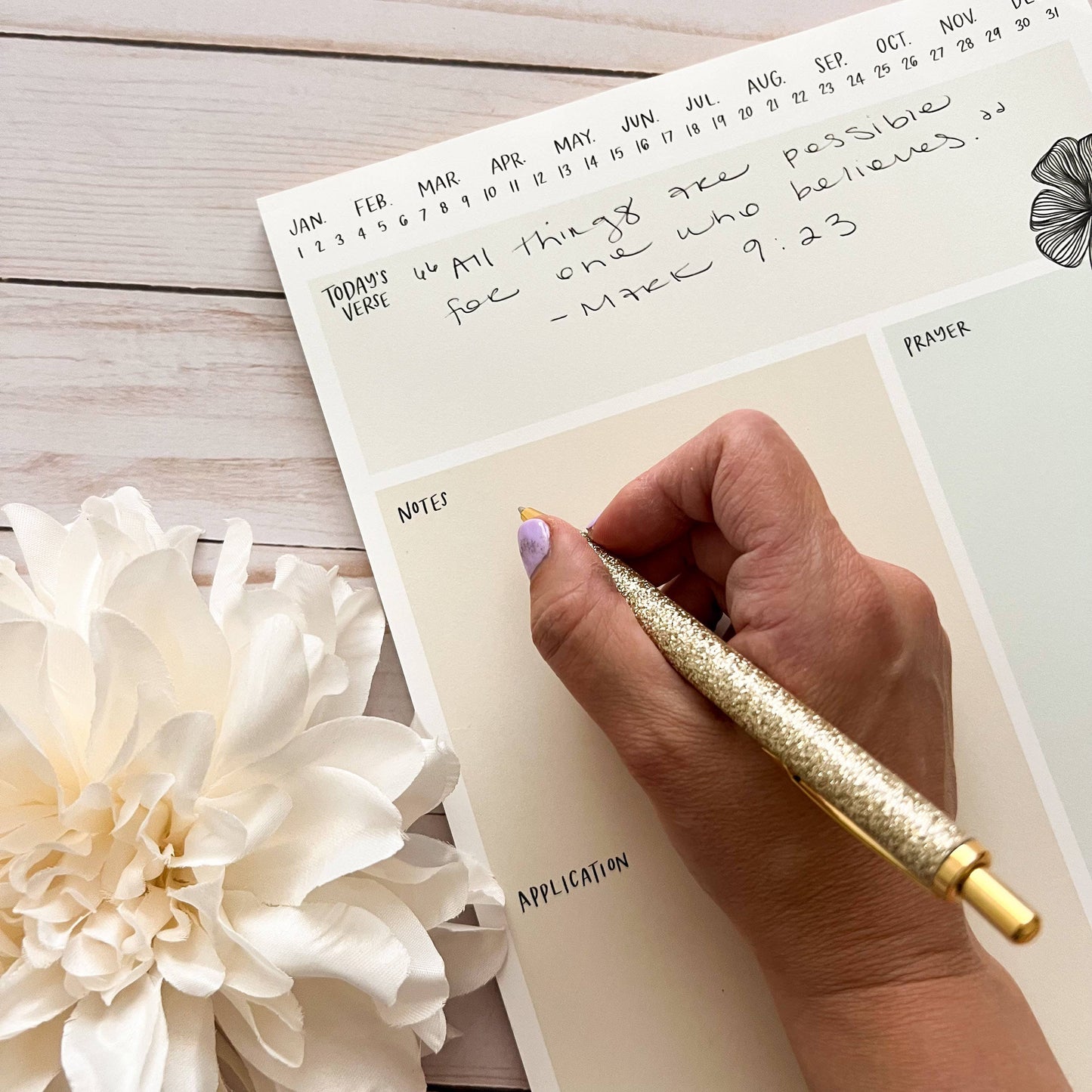 Bible study notepad | Bible journaling worksheet