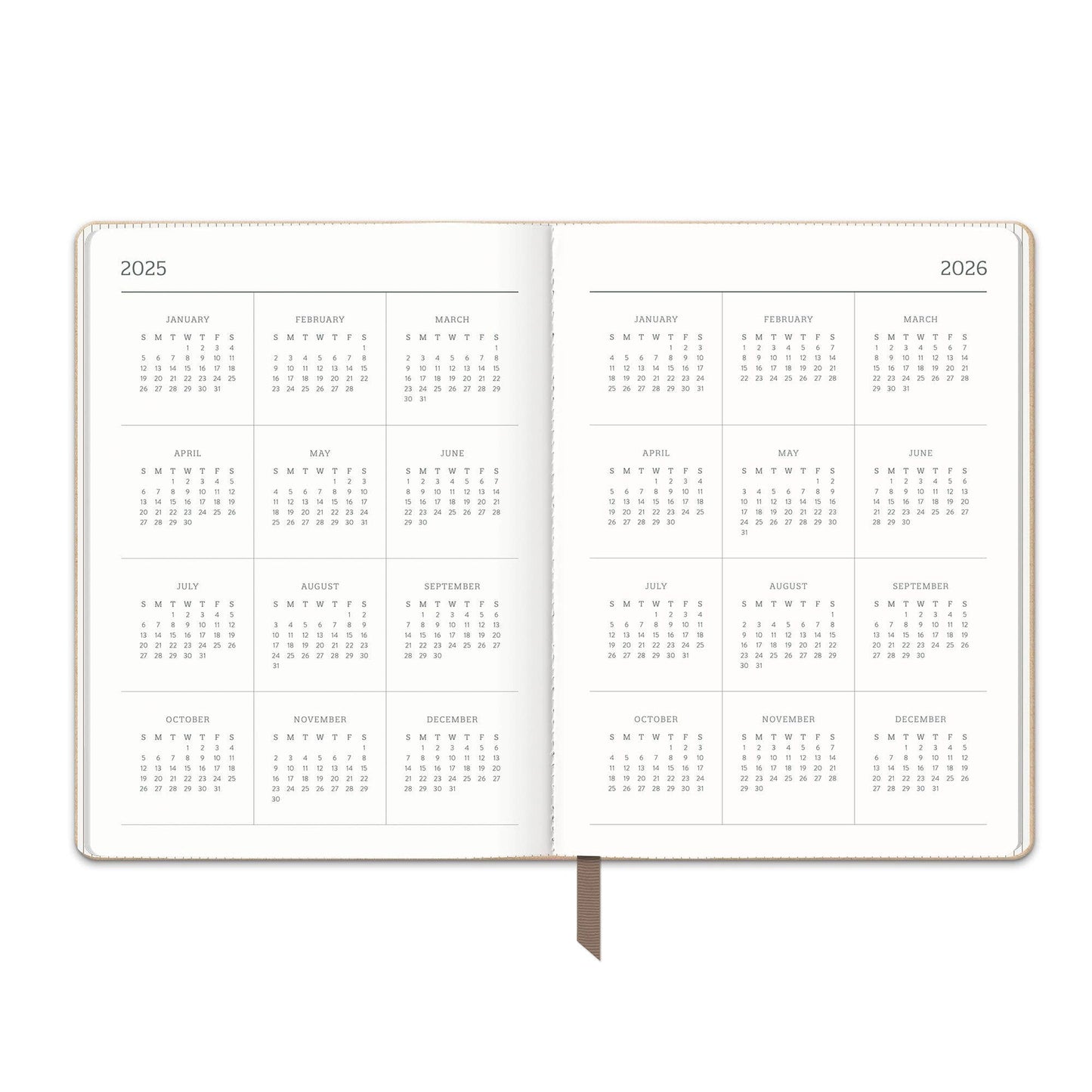 2026 Desert Taupe Large Dual-Textured Planner