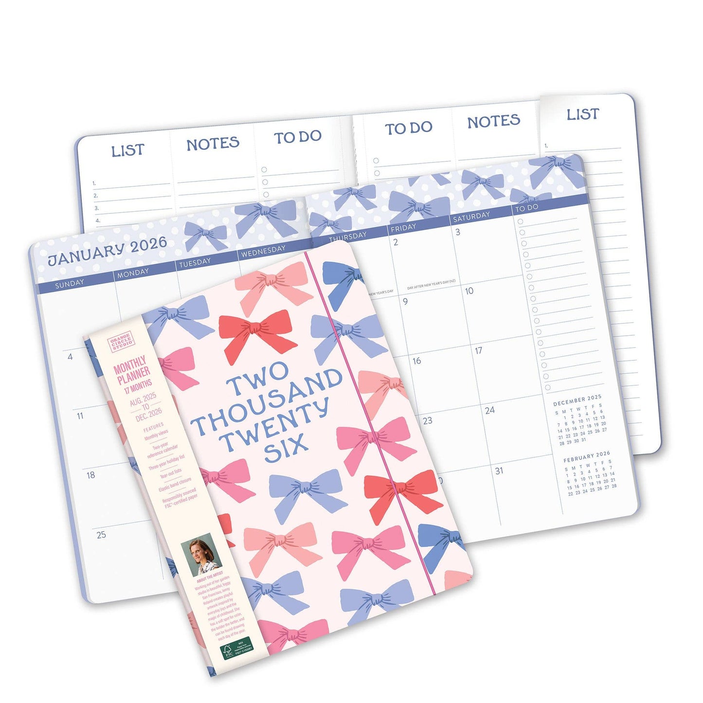 2026 Sweet Bows Just Right Monthly Planner