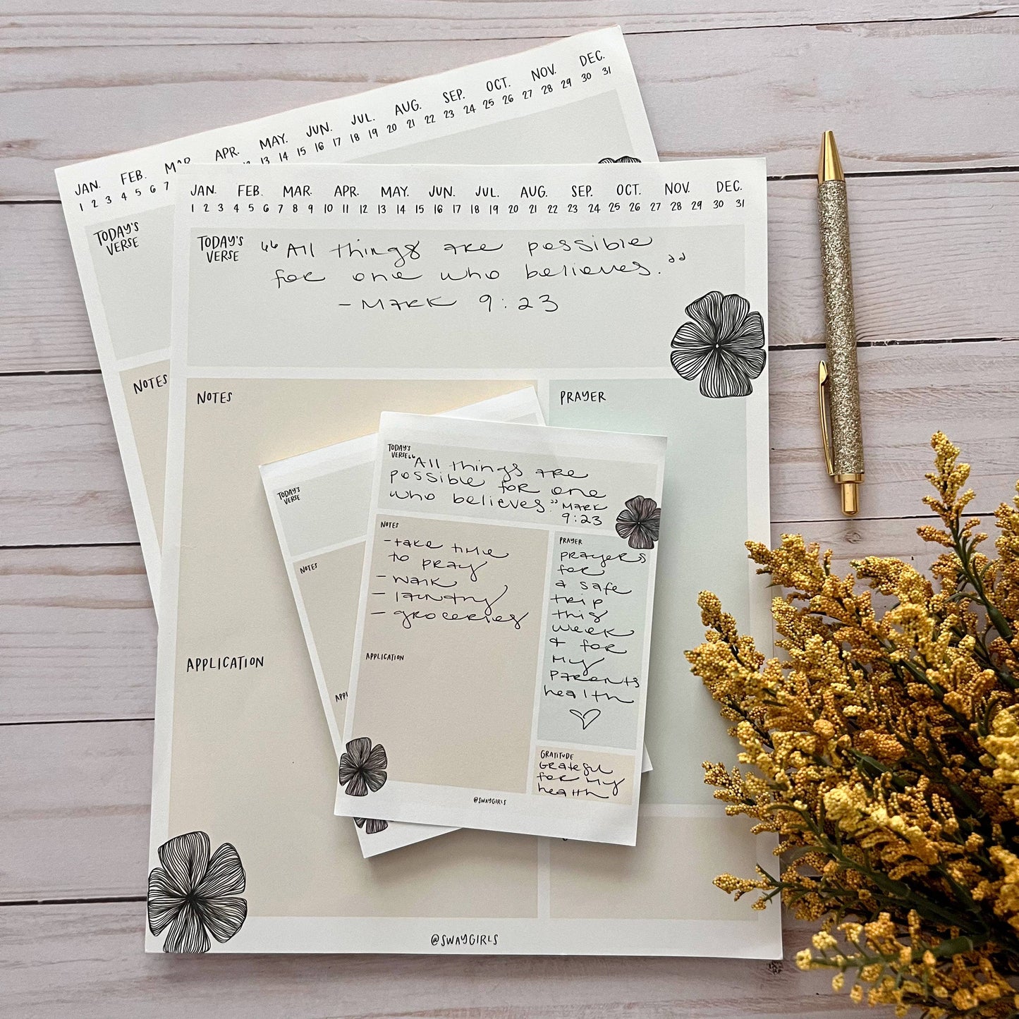 Bible study notepad | Bible journaling worksheet