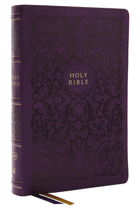 KJV Center-Column Reference Bible- Purple Leathersoft, Thumb Index