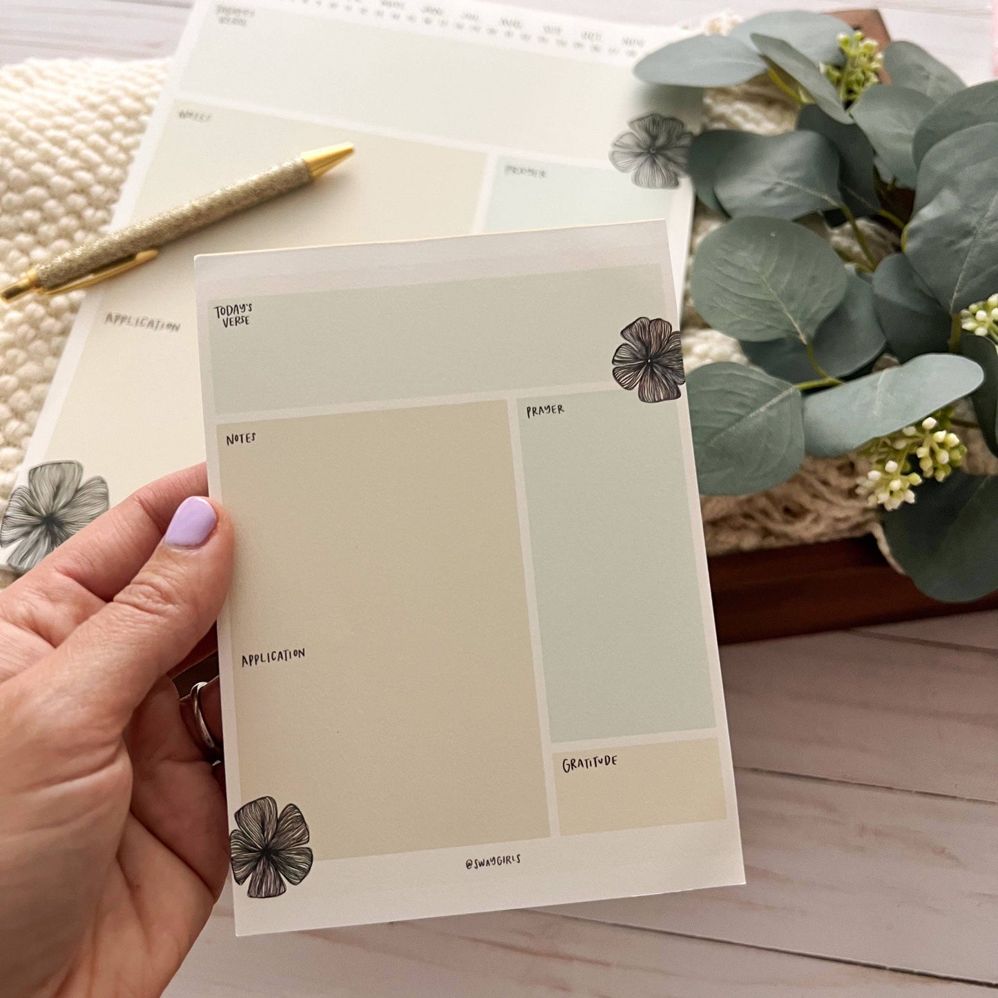 Bible study notepad | Bible journaling worksheet