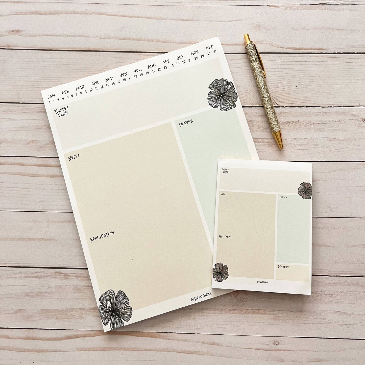 Bible study notepad | Bible journaling worksheet