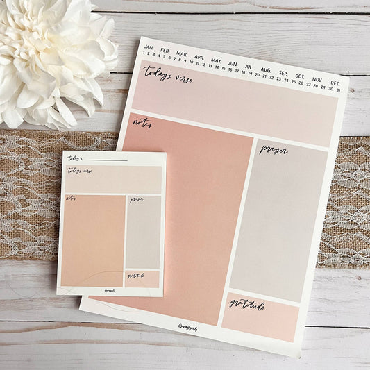 Bible study notepad | Bible journaling worksheet