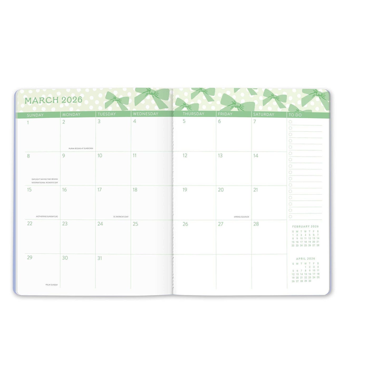 2026 Sweet Bows Just Right Monthly Planner