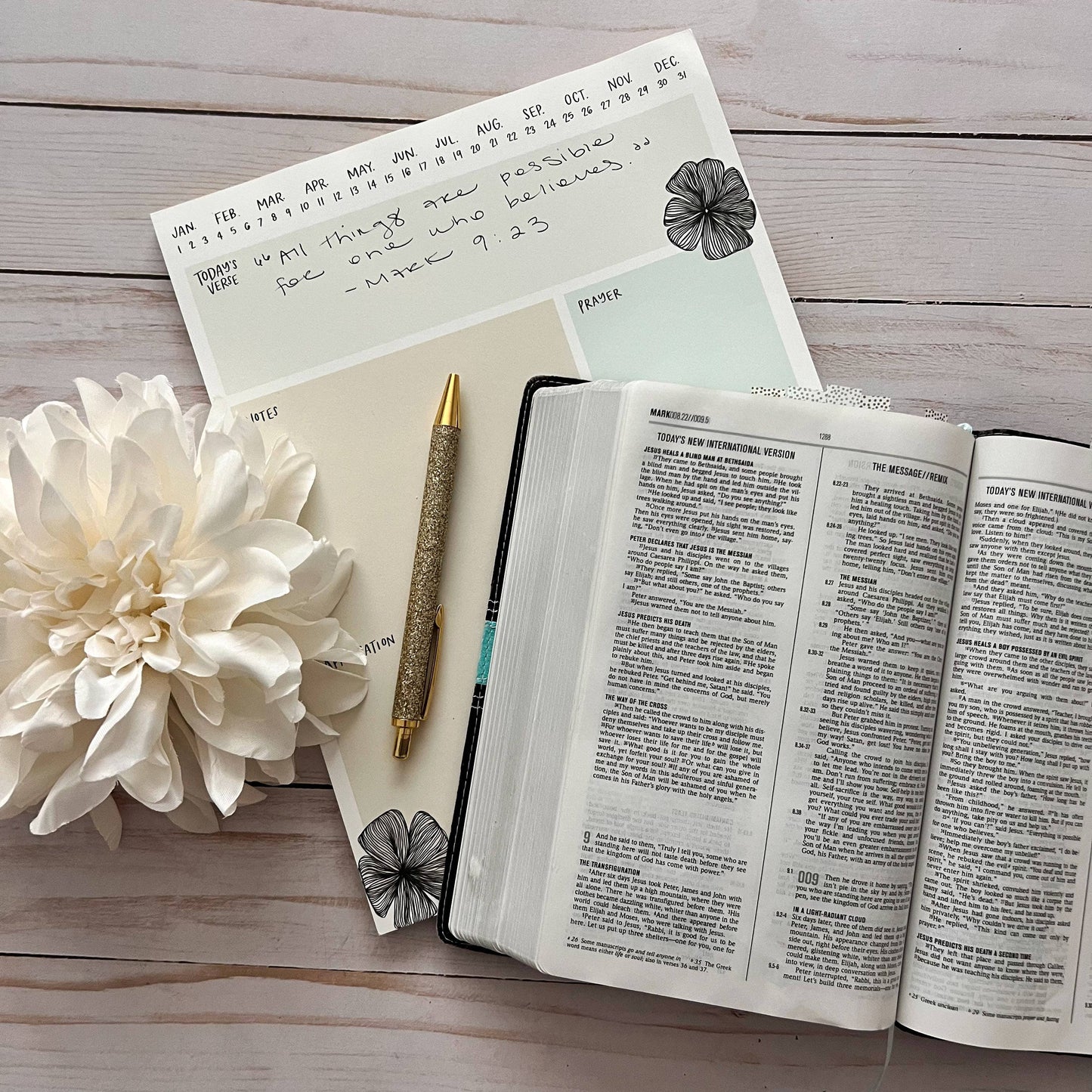 Bible study notepad | Bible journaling worksheet